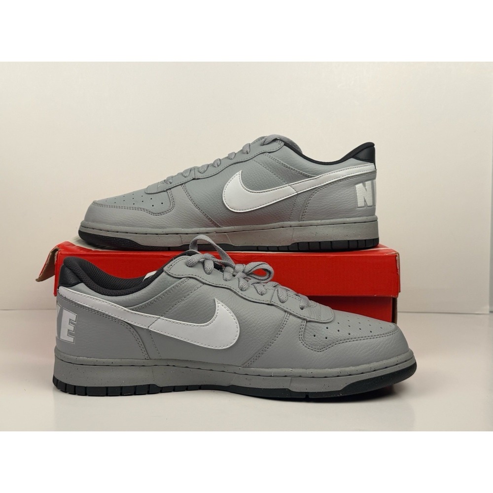 NIKE Big Nike‎ Low Sneakers Men's Size 13 LT Smoke/Summit White 355152-017 - Picture 2 of 5